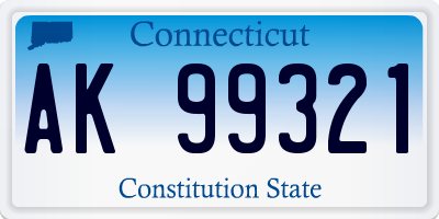 CT license plate AK99321