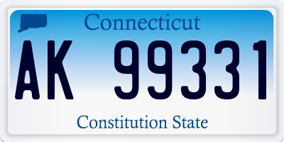 CT license plate AK99331