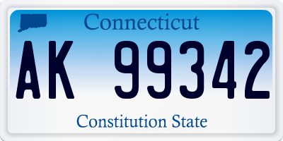 CT license plate AK99342