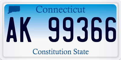 CT license plate AK99366