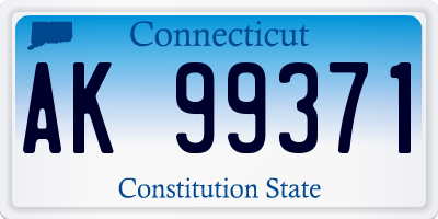 CT license plate AK99371