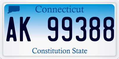 CT license plate AK99388