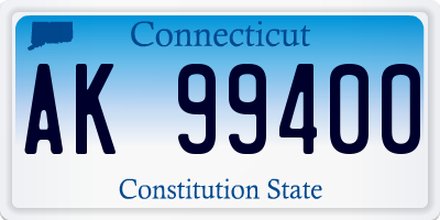 CT license plate AK99400