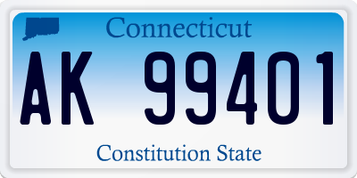 CT license plate AK99401