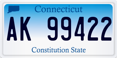 CT license plate AK99422