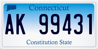 CT license plate AK99431