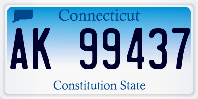 CT license plate AK99437