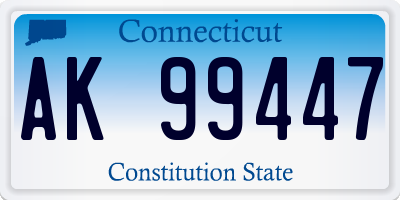CT license plate AK99447