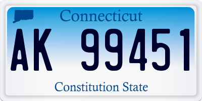 CT license plate AK99451
