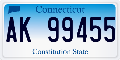 CT license plate AK99455