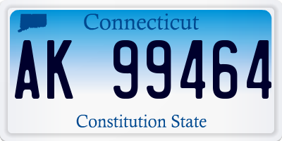CT license plate AK99464