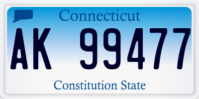 CT license plate AK99477