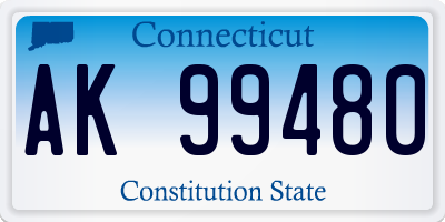 CT license plate AK99480