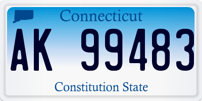 CT license plate AK99483