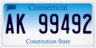 CT license plate AK99492