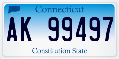 CT license plate AK99497