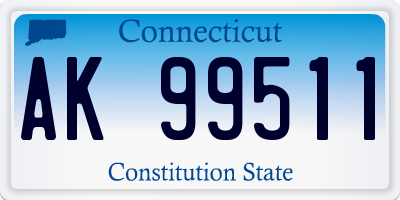 CT license plate AK99511
