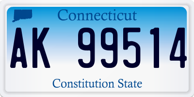 CT license plate AK99514