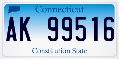 CT license plate AK99516
