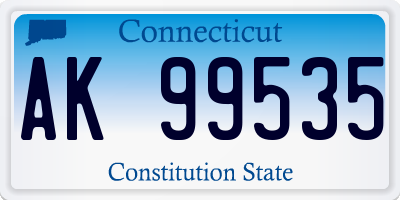 CT license plate AK99535