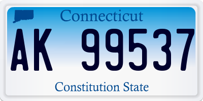 CT license plate AK99537