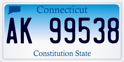 CT license plate AK99538