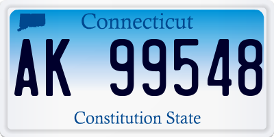 CT license plate AK99548