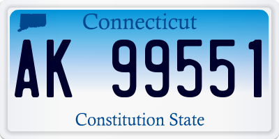 CT license plate AK99551