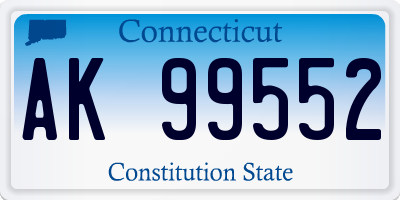 CT license plate AK99552