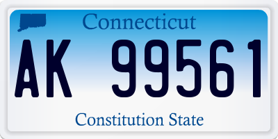 CT license plate AK99561