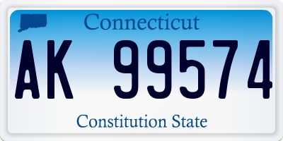CT license plate AK99574