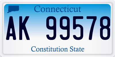 CT license plate AK99578
