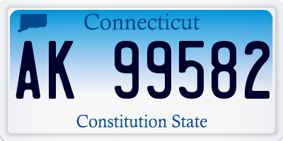 CT license plate AK99582