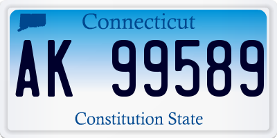 CT license plate AK99589