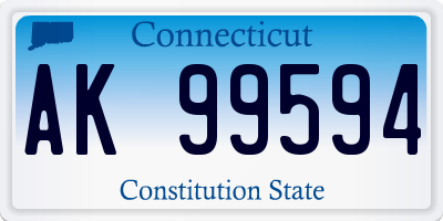 CT license plate AK99594