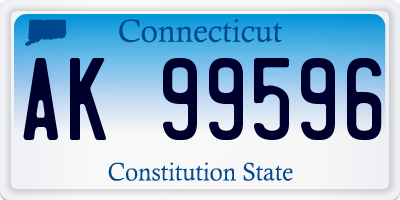 CT license plate AK99596