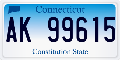 CT license plate AK99615