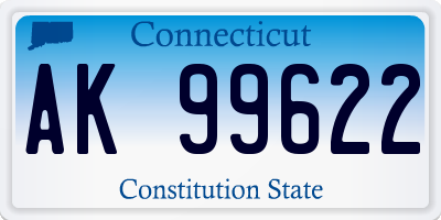CT license plate AK99622