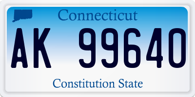 CT license plate AK99640