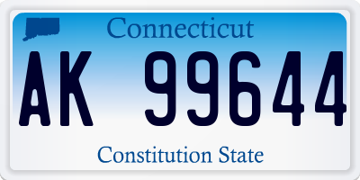 CT license plate AK99644