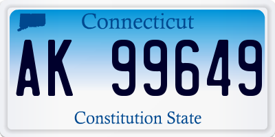 CT license plate AK99649