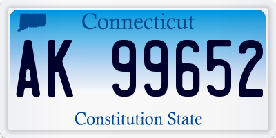 CT license plate AK99652