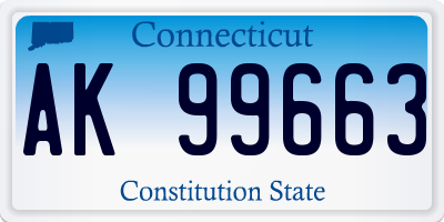 CT license plate AK99663