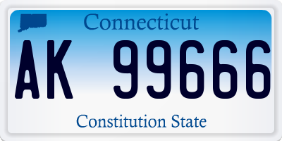 CT license plate AK99666