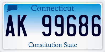 CT license plate AK99686