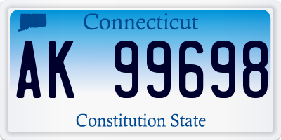 CT license plate AK99698