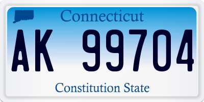 CT license plate AK99704