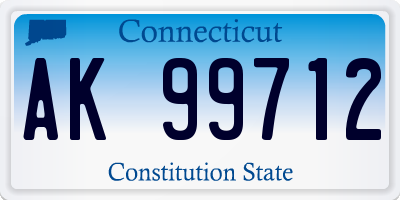 CT license plate AK99712