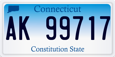 CT license plate AK99717