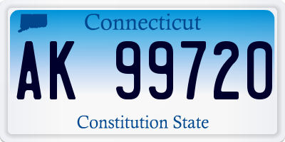 CT license plate AK99720